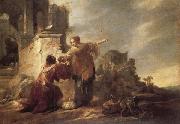 Abraham's Servant and Rebecca Hogers, Jacob